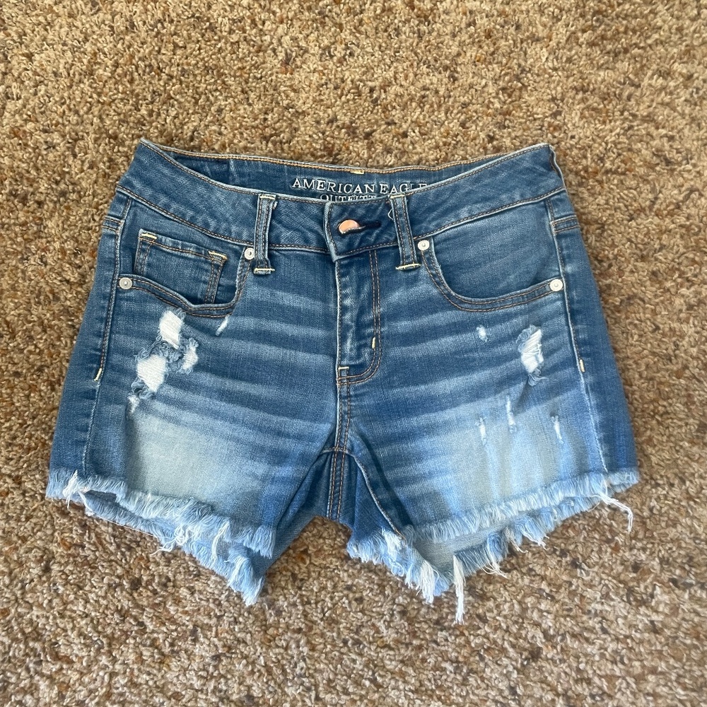 Distressed Jean Shorts Size 4